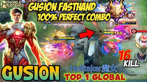 Legendary 16 Kill Pro Gusion Best Build 2023 Top 1 Global Gusion