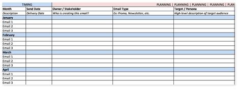 Email Marketing Calendar Template | Flyer Template