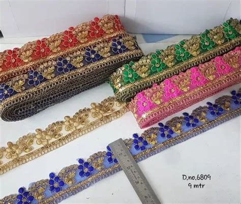 Embroidery Lace For Saree Roll Length Meter Width Inch At Rs