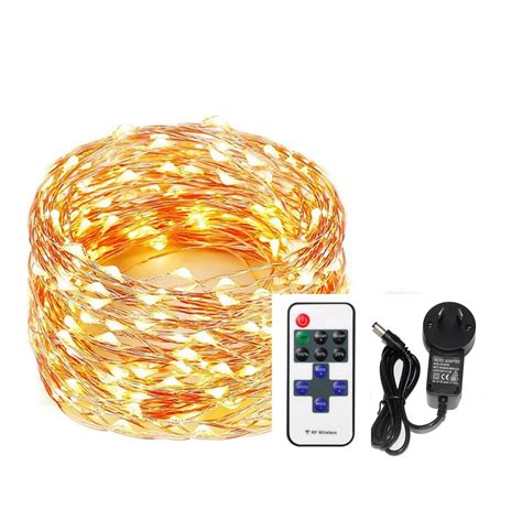 30m Plug In Copper Wire Seed String Fairy Lights With Remote