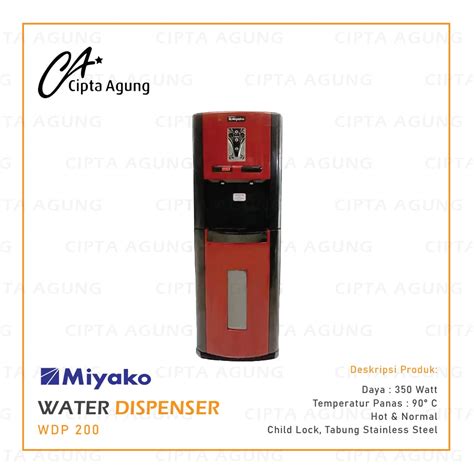 Jual DISPENSER GALON BAWAH MIYAKO WDP 200 WDP 200 WDP200 HOT NORMAL