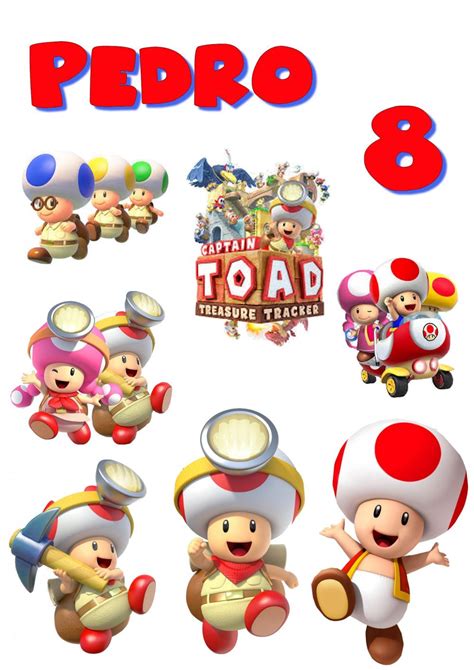 Oblee Marketplace Topo Topper De Bolo Personalizado Captain Toad