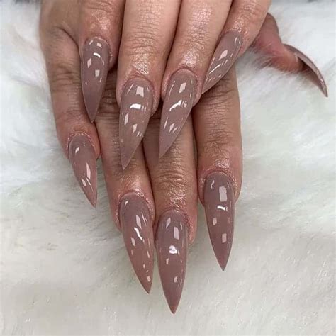 Nude Stiletto Nails To Complement Any Look NailDesignCode