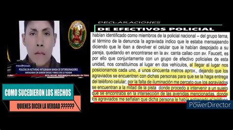 Acusan De Extorsión A Policías Del Grupo Terna Callao Youtube