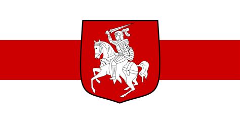 This variant of the Flag of Belarusian People's Republic seems to be ...