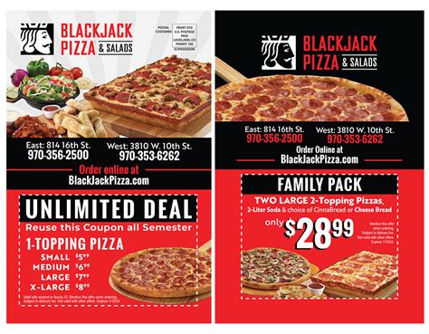 Blackjack Pizza • UNC - Campus Cash CouponsA Web Coupon Brought to you ...