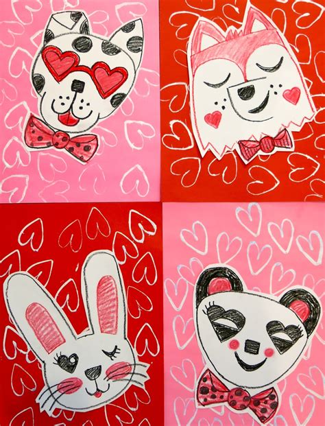 Cassie Stephens: In the Art Room: Valentine Animals!