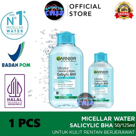 Jual Garnier Micellar Water Blue Salicylic Bha Skin Care Pembersih