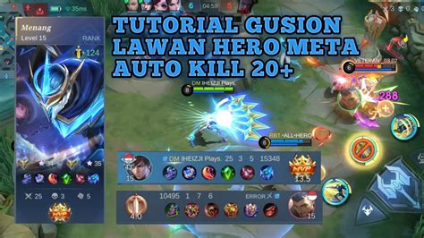 Tutorial Gusion Lawan Hero Meta Auto Kill Gameplay Item Terbaru