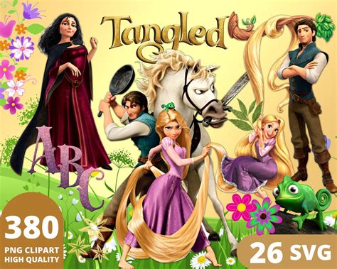 Tangled Clipart PNG Tangled Layered SVG Flynn Rider Rapunzel