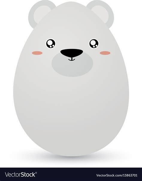 Easter Polar Bear Egg Royalty Free Vector Image