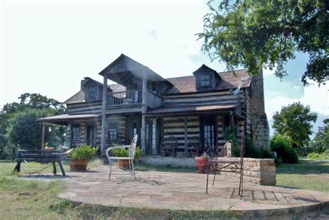 Texas Hill Country Retreat With Log Cabins | Old houses, Old houses for ...