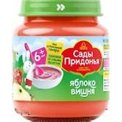 Пюре Сады Придонья Яблоко- Вишня с 6 месяцев 120г
