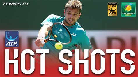 Hot Shot Wawrinka Hits Blistering Backhand In Indian Wells 2017 Youtube