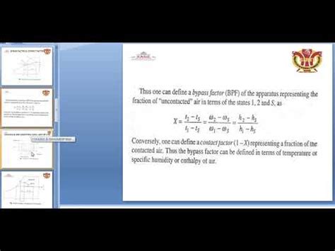 Psychrometric Process Heating Humidification By Pass Factor And