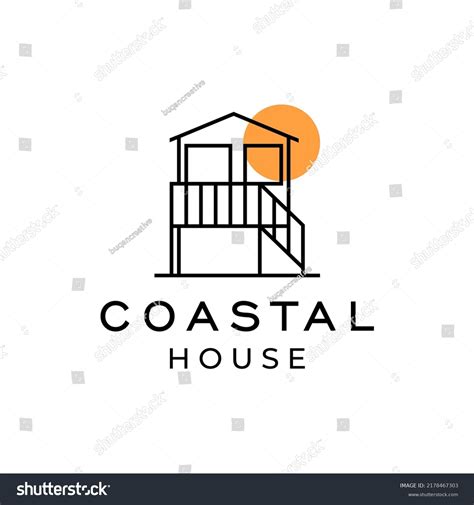 Summer House Vector Illustration Beach House Stock Vector Royalty Free