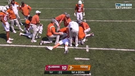 Texas Qb Quinn Ewers Suffers Injury Vs Alabama College Football