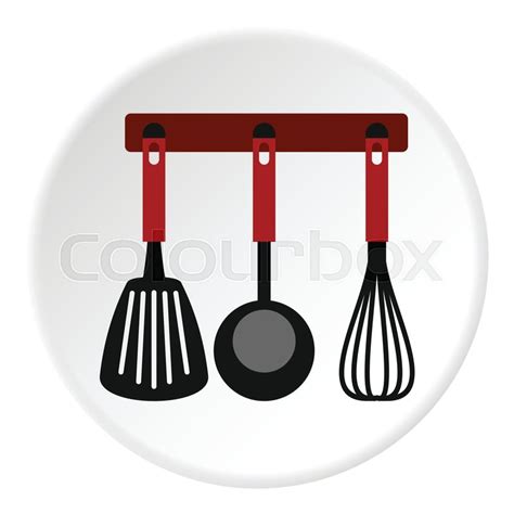 Spatula Whisk And Ladle On Hanger Stock Vector Colourbox