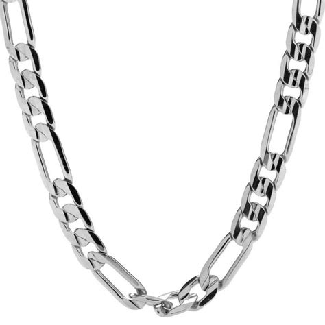 White Gold Chain Men Etsy