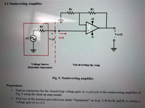 Solved 2 2 Noninverting Amplifier Voltage Source Function