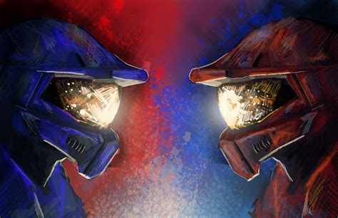 Halo Red Vs Blue Screenshot Computer Hd Wallpaper