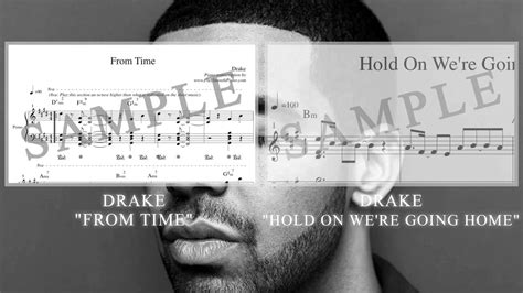 Drake From Time Hold On Were Going Home Sheet Music Youtube