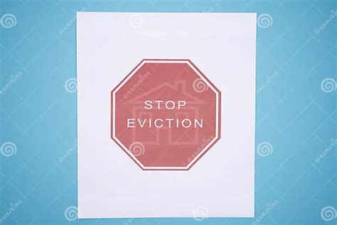 Concept Of Tenants Stop Eviction Signage Printed On Grunge Textured