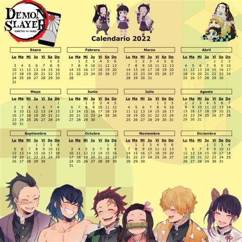 Calendario De Kimetsu No Yaiba 2024 Calendar 2024 All Holidays