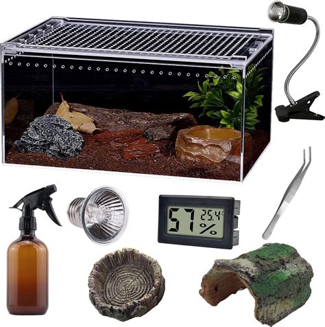 Amazon Sanosy Reptile Terrarium Amphibian Tank Starter Kit Eco