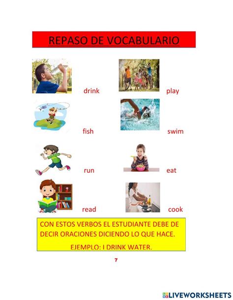 Vocabulario Online Exercise For Primaria Live Worksheets