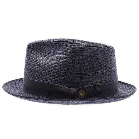 Inwood Stetson Hemp Fedora Hat Blue Fashionable Hats