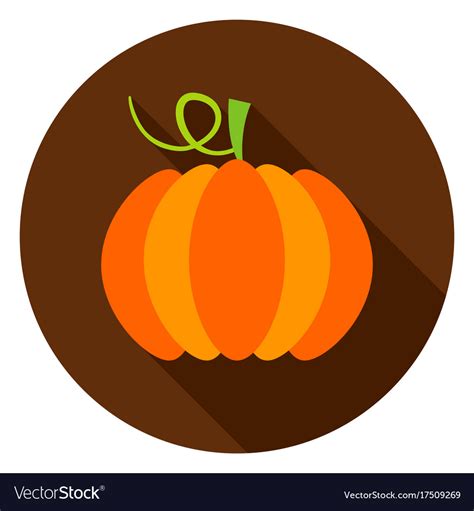 Pumpkin Circle Icon Royalty Free Vector Image Vectorstock