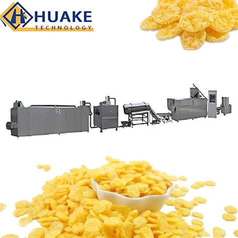 Manufacture Puff Cereals Corn Flakes Food Processing Producing Making