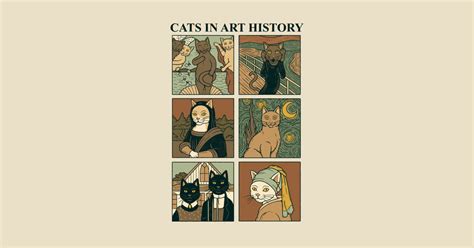 Cats in Art History - Art History - T-Shirt | TeePublic