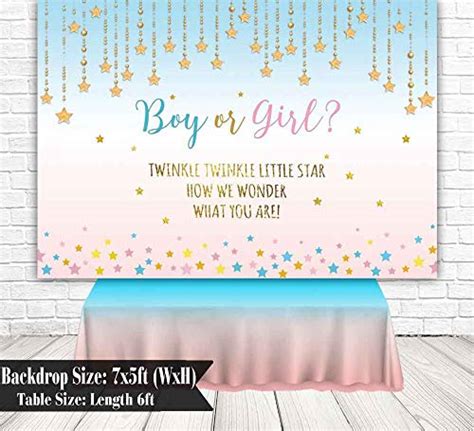 Funnytree 7x5ft Pink And Blue Gender Reveal Party Backdrop Boy Or Girl