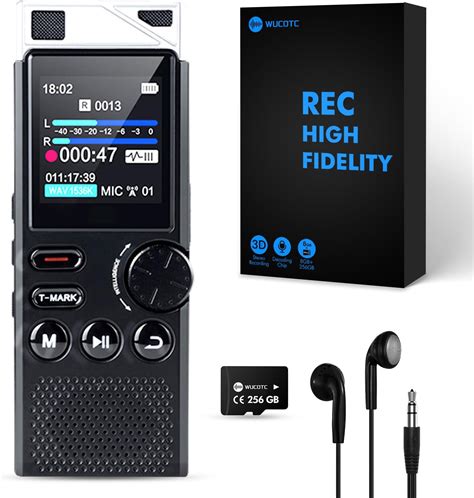 128gb Digital Voice Recorder With 8000 Hours Recording Capacity 80hrs Battery Time