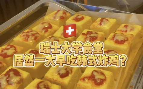 「瑞士大学食堂」居然一大早吃韩式炸鸡？ Doris小张闯瑞士 Doris小张闯瑞士 哔哩哔哩视频