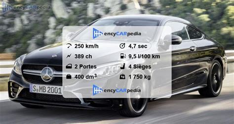 Mercedes AMG C 43 Coupé 4MATIC C205 Fiches techniques 2018 2023