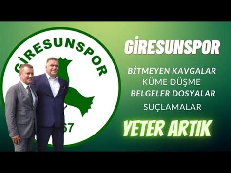 Süper Lig Giresunspor Ligden Düşme Kavgalar YouTube