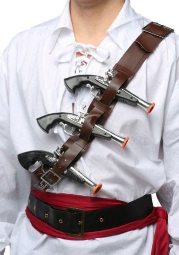 Shoulder Belt With Prop Guns Pirate Costume Belt Authentic Pirate