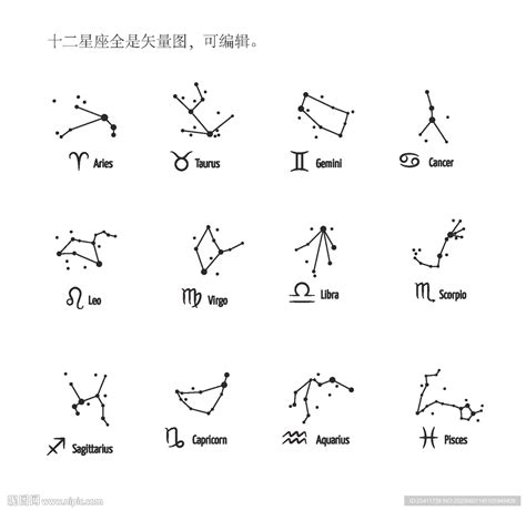 十二星座矢量图设计图其他广告设计设计图库昵图网