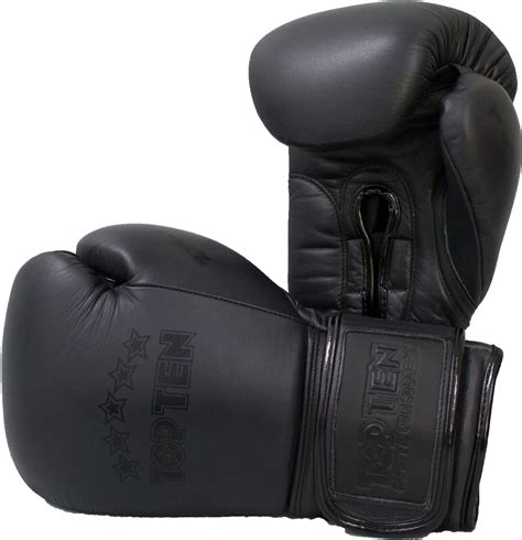 Boxhandschuh Black in Black Top Ten Budowelt Härtel Kampfsportshop