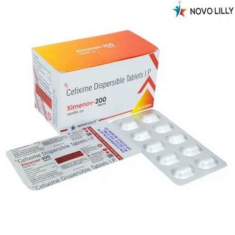 Ximenov 200 Cefixime Dispersible Tablets I P 200mg At Rs 1077 4 Box