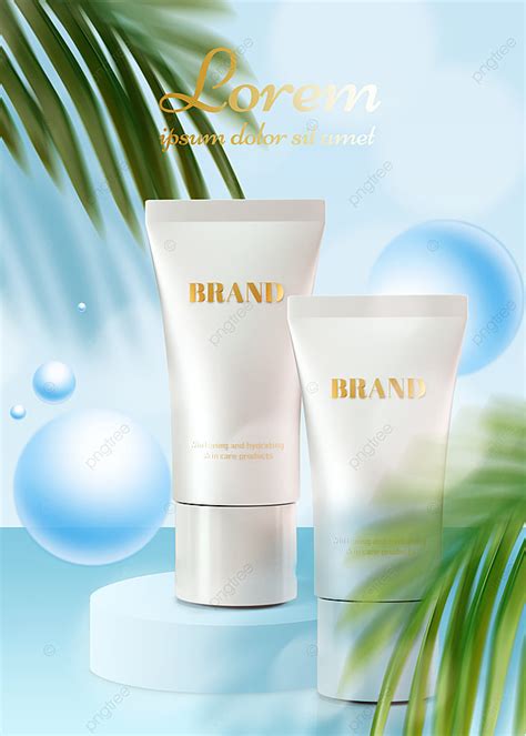 Three Dimensional Bubble Decoration Background Of Summer Skin Care