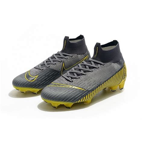 Nike Mercurial Superfly Vi 360 Elite Fg Cleat Grey Black Gold