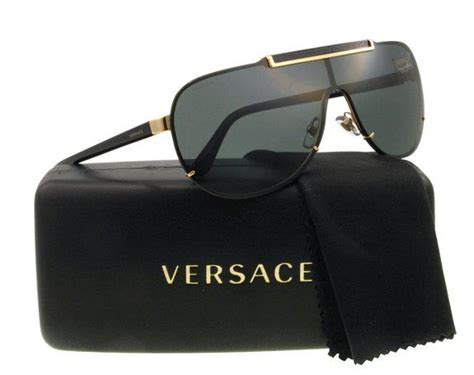 Versace Man Sunglasses Gold Frame Dark Grey Lenses 0mm In 2023