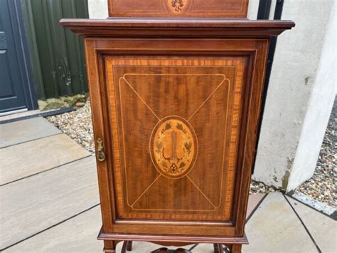 A Shapland Petter Edwardian Period Mahogany Inlaid Antique Music