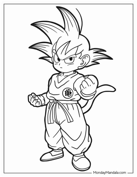 Goku Coloring Pages Free Pdf Printables