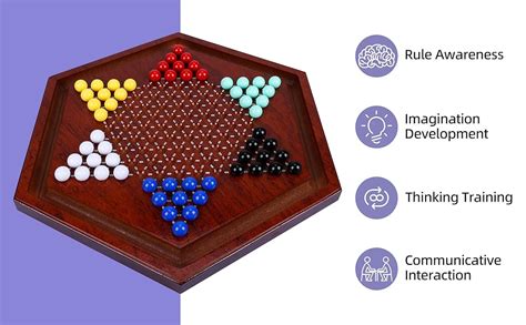 amazoncom offelec  inches wooden chinese checkers set