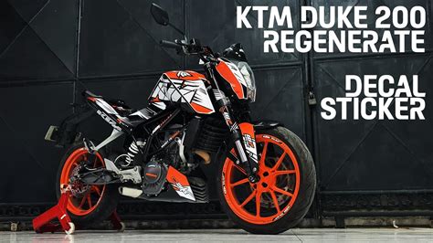 Ktm Duke Regenerate Decal Stiker Youtube